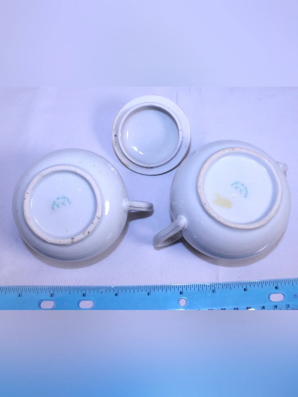 Vintage Art Deco styled Nippon porcelain creamer and sugar bowl set